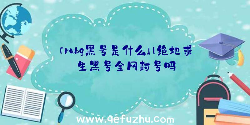 「pubg黑号是什么」|绝地求生黑号全网封号吗